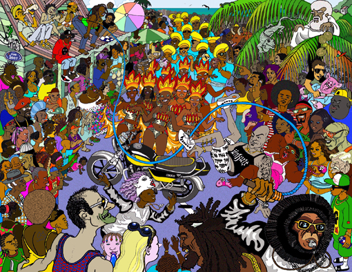 illustration: carnaval planche: gwada