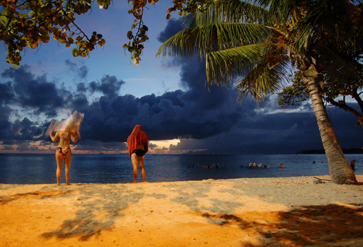 photo: serviette planche: rivage